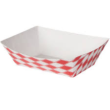 1 LB PAPER FOOD BASKETS, RED/WHITE (1,000/CS)