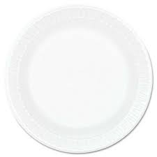 GENPAK 6" WHITE FOAM PLATE NON LAMINATED - 8/125 CASE (1000)