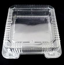 9 X 9.5 / 1 CMPMT / CLEAR PLASTIC HINGED TRAY (200/CS)