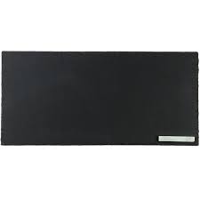 Acopa 15" x 7 1/2" Black Slate Rectangular Tray with