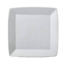 6" WHITE SQUARE PORCEAIN PLATE (36/CS)