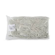 MOP HEAD / CUT END / WHITE /  MEDIUM / 24 OZ / 12 PER CASE