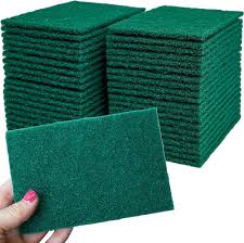 SCOUR PAD / GREEN / MEDIUM DUTY ABRASIVE (10/PK)