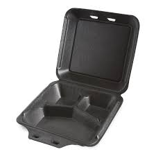 9 X 9 / 1 CMPMT / BLACK FOAM HINGED TRAY (150/CS)