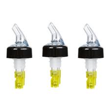 1.5 OZ. CLEAR SPOUT / YELLOW TAIL MEASURED LIQUOR POURER