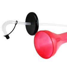 PARTY YARD / 24 OZ / WITH BLAC K LID & STRAW / PINK (EACH)