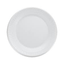 FOAM PLATE / 9" / WHITE / LAMINATED (500/CS)