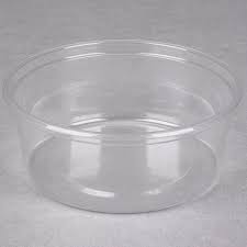 CHOICE 8 OZ ULTRA CLEAR RECYCLED PET DELI CONTAINER &