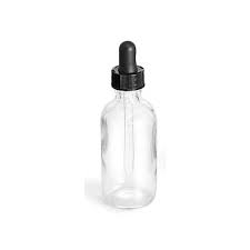 GLASS BITTERS DROPPER BOTTLE / 2 OZ / CLEAR (EACH)