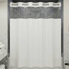 SHOWER CURTAIN / WHITE / 71 X 74 / WITH WINDOW / 100%