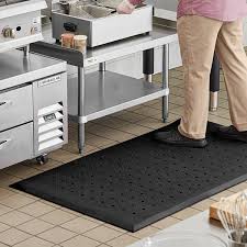3' x 5' BLACK RUBBER ANTI-FATIGUE FLOOR MAT WITH