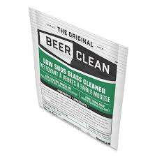 BEER CLEAN / BEER GLASS CLEANER / POWDER PACKS / .5