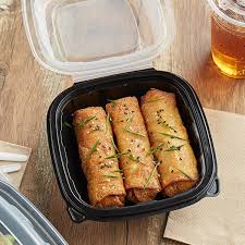 6 X 6 / MICROWAVEABLE / BLACK / CLEAR PLASTIC HINGED