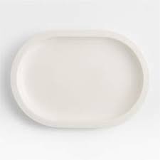 OVAL STONEWARE PLATTER / IVORY / 9" X 6.5" / 24 PER CASE