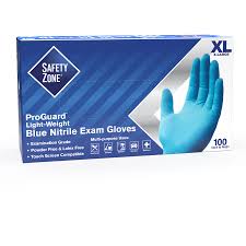 LARGE NITRILE GLOVE / BLUE / EXAM GRADE / POWDER