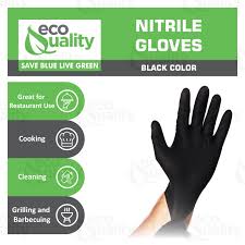 ECO NITRILE GLOVES / BLACK / MEDIUM [10/100/1,000] [CASE]
