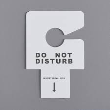 HOTEL DOOR SIGN - DO NOT DISTURB - KEY SLOT OR HANG -