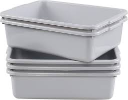 BUS TUB / TOTE BOX, PP, GREY, 16' X 20 1/2' X 5 1/4'