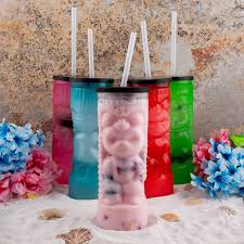 PLASTIC TIKI GLASS - 24OZ - CLEAR