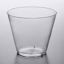 9 OZ CLEAR HARD PLASTIC TUMBLER (500/CS)