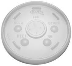 695TS / DART CLEAR STRAW SLOT LID (10/100/1,000) [FITS Y12