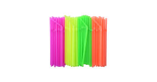 STRAWS - 200 PACK 17 INCH BENDABLE NEON STRAW