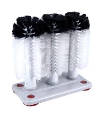 5 BRUSHES WITH ALUMINUM BASE GLASS WASHER