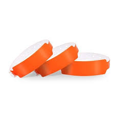 NEON ORANGE NUMBERED WRISTBANDS - BOX OF 500