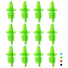 GREEN PLASTIC POUR SPOUTS (DOZEN)