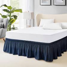 BED SKIRT / POISED NAVY / KING / 78 X 80 X 15