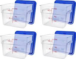 POLYCARBONATE STORAGE CONTAINER 12 QT SQUARE