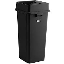 23 GALLON / TRASH CAN / BLACK  / SQUARE (EACH)
