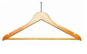 MEN'S WOOD FLAT SUIT HANGER-BALL TOP HOOK- WALNUT