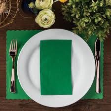 PLACEMAT / HUNTER GREEN / 1,000 PER CASE (CASE)