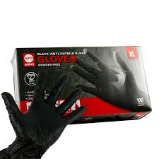 NITRILE POWDER-FREE /  EXTRA LARGE / BLACK / 100 PER BOX