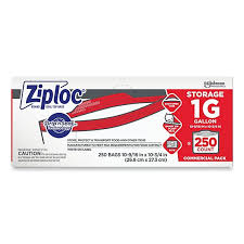 ZIP STORAGE BAG / 1 GAL / 1.75 MIL / 10" X 12" / CLEAR  / 250