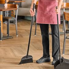 BLACK LOBBY BROOM & DUST PAN / 35" HANDLE (EACH)