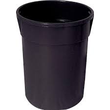 TUFF CAN RECEPTACLE; 32 GALLON, BLACK