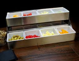 BARCONIC SS DOUBLE DECKER CONDIMENT HOLDER / 8 PINT [EAC