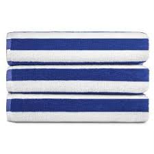 POOL TOWEL / 30 X 60 / BLUE THREE STRIPE / 9 LBS (DOZEN)