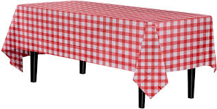 AEP 54X108 RED GINGHAM TABLE COVER