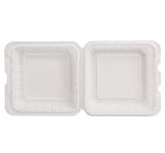 ECO-HINGE 8 X 8 / WHITE / MFPP 1 COMPARTMENT / 150 P/C (CASE)