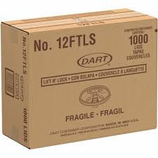 DART TRANSLUCENT LIFT N' LOCK  W/ STRAW SLOT LID - 100/SLV |