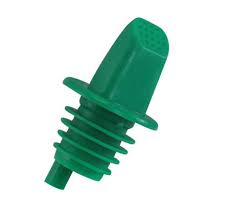 PLASTIC POURER WITH SANITARY SCREEN BLUE