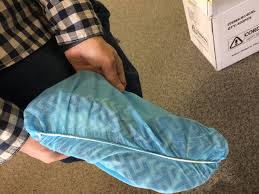 SHOE COVER / BLUE / NON-SKID BOTTOM / LARGE (400/CS)