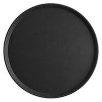 14 INCH ROUND - BLACK NON-SKID FIBERGLASS SERVING TRAY