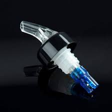 .875 OZ. CLEAR SPOUT / BLUE TAIL MEASURED LIQUOR POURER