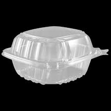 6 X 6 HINGED TRAY / CLEAR PLASTIC (500/CS)