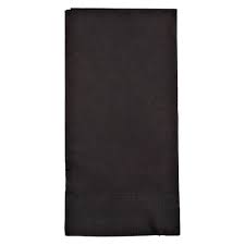 EIGHTH FOLD DINNER NAPKIN / BLACK / 2-PLY / 15 X 17 /