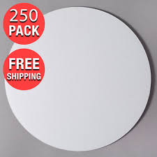 14" WHITE CORRUGATED CAKE / PIZZA CIRCLE - (250/CASE)